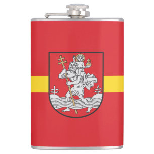 Flagge von Vilnius, Litauen Hip Flask Flachmann