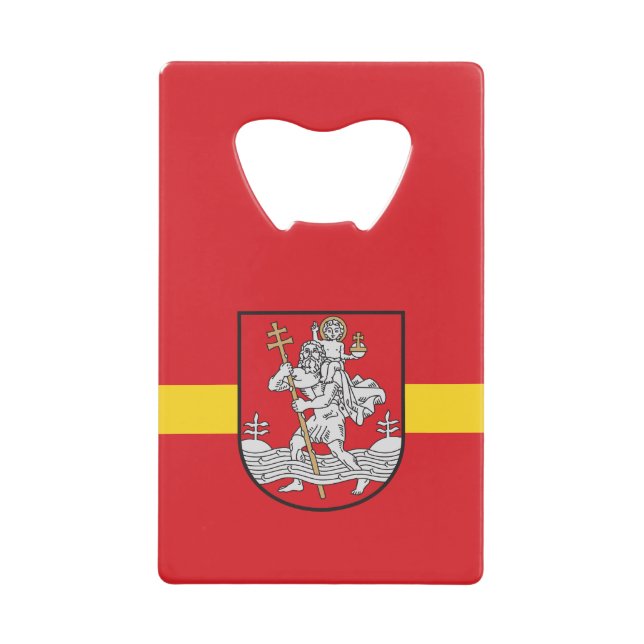 Flagge von Vilnius, Litauen Kreditkarte Flasche ge Geldbeutel Flaschenöffner (Vorderseite)