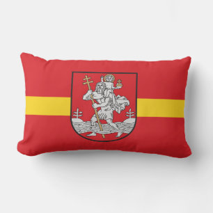 Flagge von Vilnius, Litauen Lumbar Pillow Lendenkissen