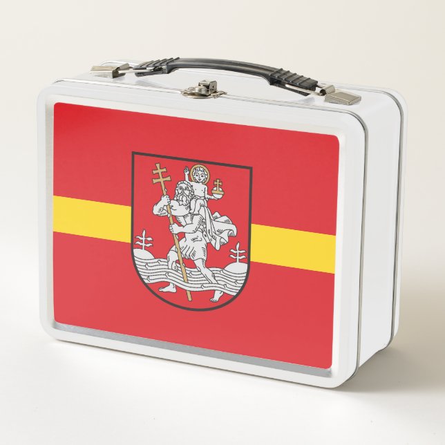 Flagge von Vilnius, Litauen Metall Brotdose (Vorderseite)