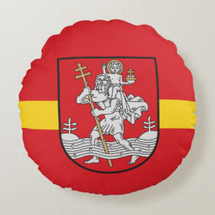 Flagge von Vilnius, Litauen Rundkissen Rundes Kissen