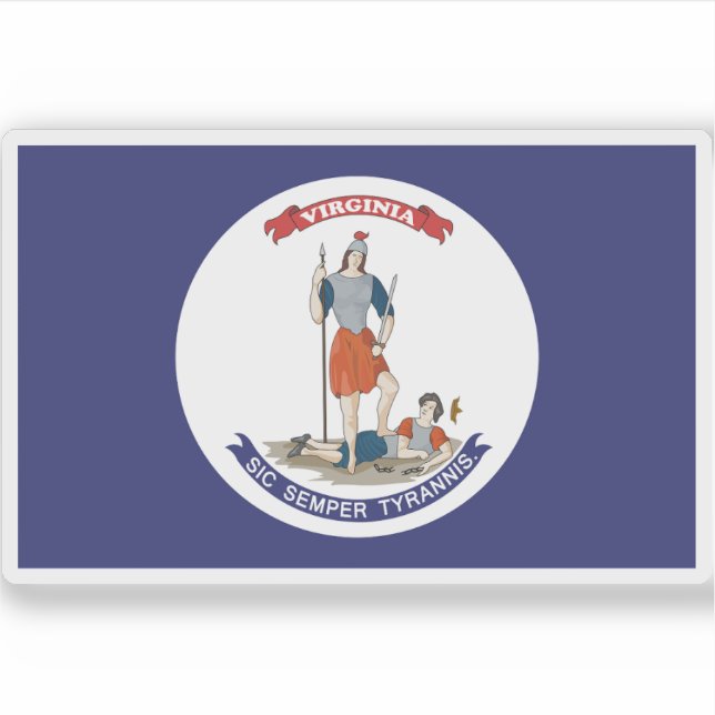 Flagge von Virginia (1861-1865) Aufkleber (Vorderseite)