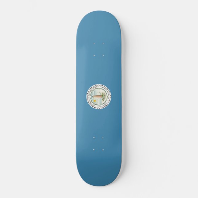 Flagge von Virginia Beach (Virginia, USA) Skateboard (Vorderseite)