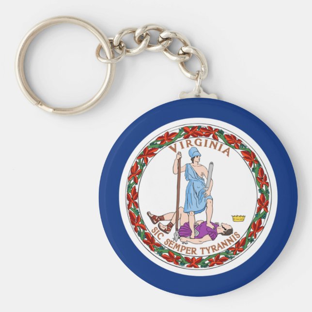 Flagge von Virginia Schlüsselanhänger (Vorne)