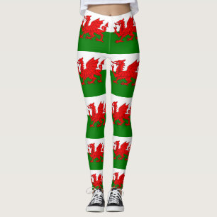 Flagge von Wales Waliser Baner Cymru Leggings