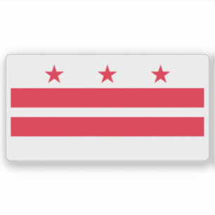 Flagge von Washington, D.C. (Columbia-Distrikt), U Aufkleber