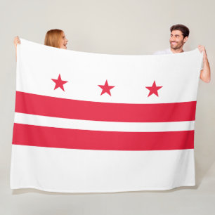Flagge von Washington D.C. (District of Columbia) Fleecedecke