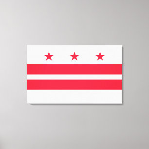 Flagge von Washington D.C. (District of Columbia) Leinwanddruck