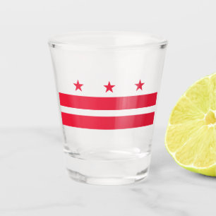 Flagge von Washington D.C. (District of Columbia) Schnapsglas