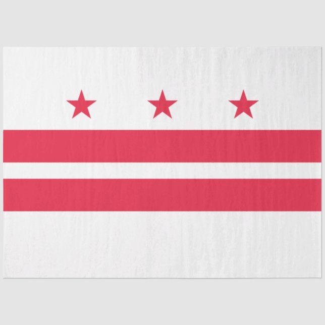 Flagge von Washington D.C. (District of Columbia)  Seidenpapier (Vorderseite)