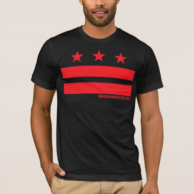 Flagge von Washington DC T-Shirt (Vorderseite)