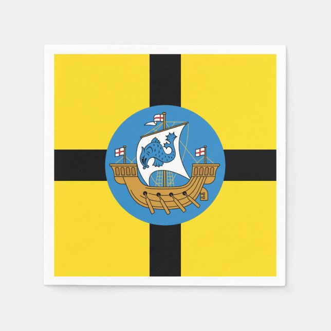 Flagge von Wellington City, Neuseeland Serviette (Vorderseite)