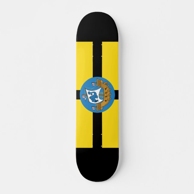 Flagge von Wellington City, Neuseeland Skateboard (Vorne)
