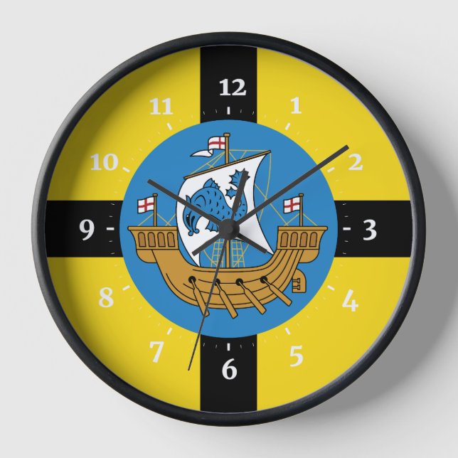 Flagge von Wellington City, Neuseeland Uhr (Vorderseite)