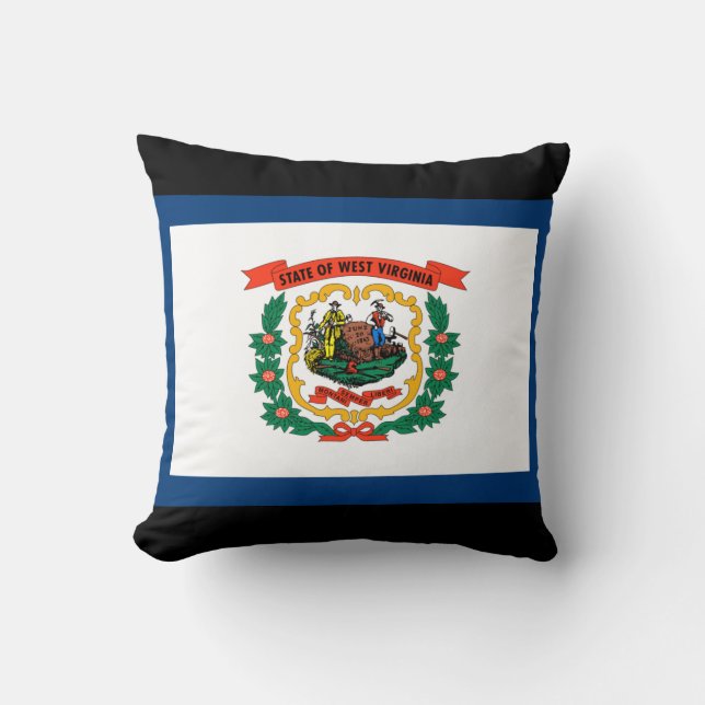 Flagge von West Virginia Kissen (Vorderseite)