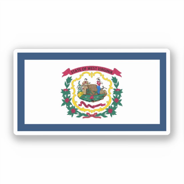 Flagge von West Virginia, USA Aufkleber (Vorderseite)