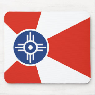 Flagge von Wichita (Kansas, USA) Mousepad