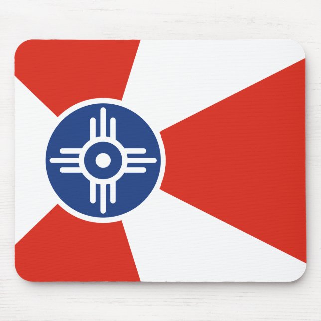 Flagge von Wichita (Kansas, USA) Mousepad (Vorne)