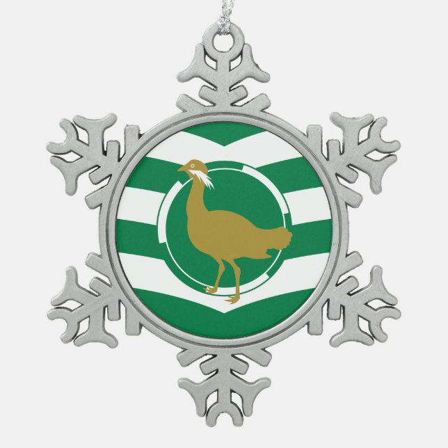 Flagge von Wiltshire Schneeflocken Zinn-Ornament (Vorderseite)