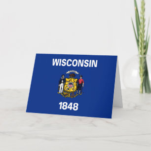 Flagge von Wisconsin Karte