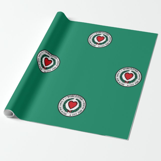 Flagge von Worcester, Massachusetts  Geschenkpapier (Ungerollt)