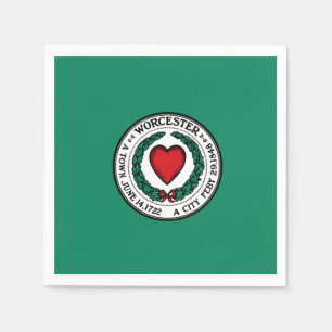 Flagge von Worcester, Massachusetts Napkins Serviette