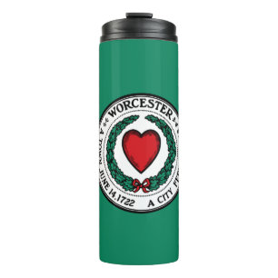 Flagge von Worcester, Massachusetts Thermal Tumble Thermosbecher