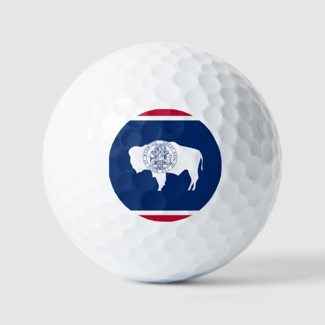 Flagge von Wyoming Golfball (Vorderseite)