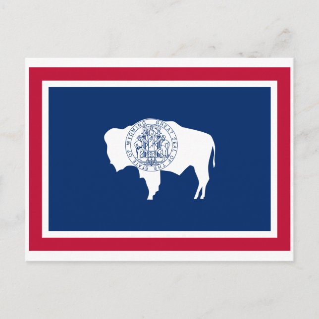 Flagge von Wyoming Postkarte (Vorderseite)