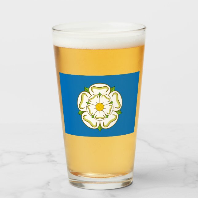 Flagge von Yorkshire (englischer Landkreis) Glas (Vorne (Gefüllt))
