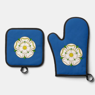 Flagge von Yorkshire Ofenhandschuh & Topflappen-Set