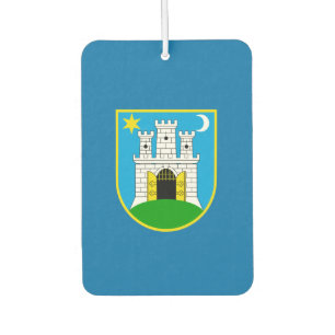 Flagge von Zagreb, Kroatien Autolufterfrischer
