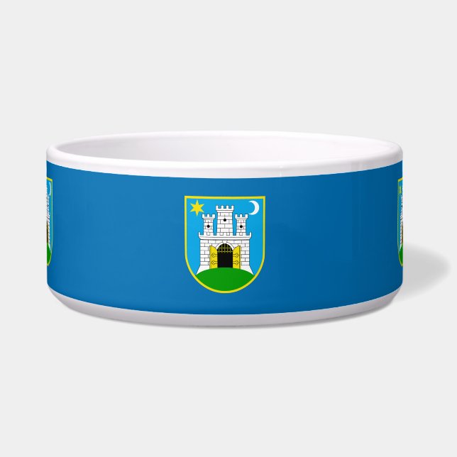 Flagge von Zagreb, Kroatien Bowl Napf (Vorderseite)