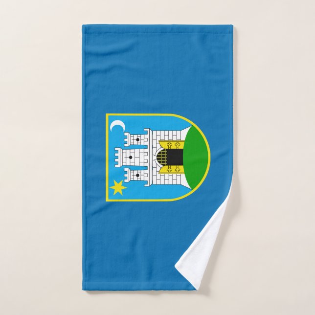 Flagge von Zagreb, Kroatien Handtuch (Handtuch)
