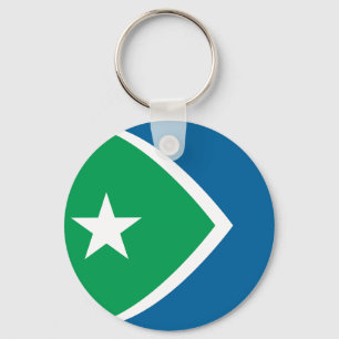 Flagge von Zedernrasen, Iowa Schlüsselanhänger