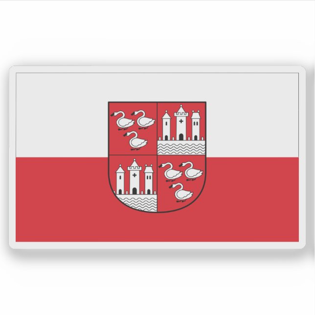 Flagge von Zwickau, Deutschland Aufkleber (Vorderseite)