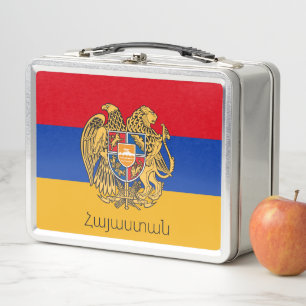 Flagge/ Wappen Armeniens Metall Brotdose