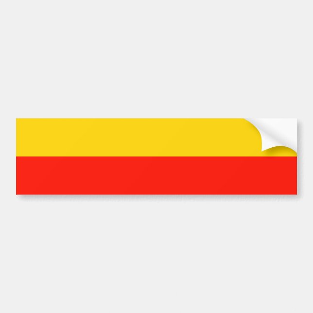 Flagge Warschaus, Polen Autoaufkleber (Vorne)