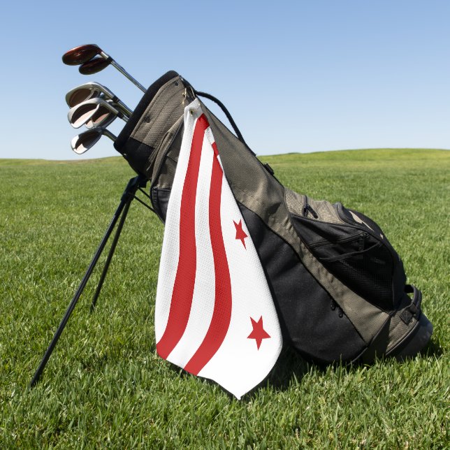 Flagge Washington D.C. City Golfhandtuch (Gras)