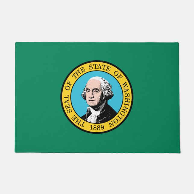 Flagge Washingtons (US-Staat) Fußmatte (Vorderseite)