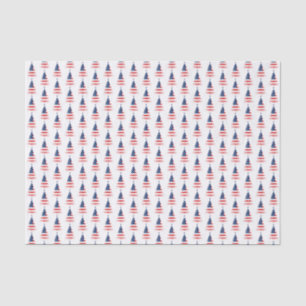 Flagge-Weihnachtsbaum auf Weiß Seidenpapier