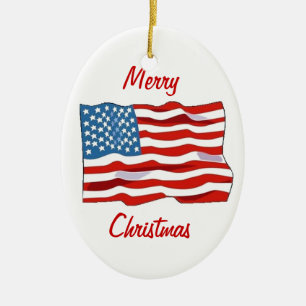 Flagge-Weihnachtsverzierung Keramik Ornament