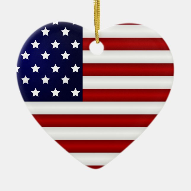 Flagge-Weihnachtsverzierung Keramikornament (Vorne)