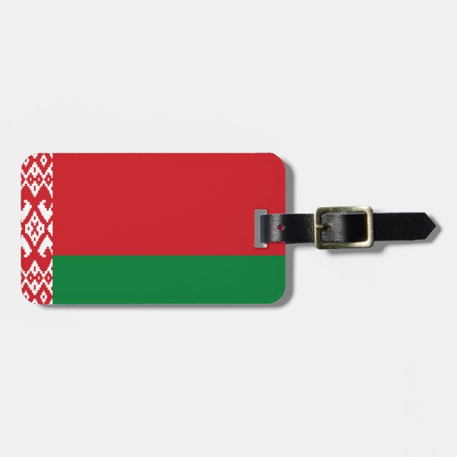 Flagge Weißrusslands Gepäckanhänger (Vorderseite horizontal)