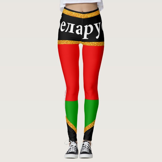 Flagge Weißrusslands Leggings (Vorderseite)