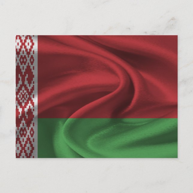 Flagge Weißrusslands Postkarte (Vorderseite)