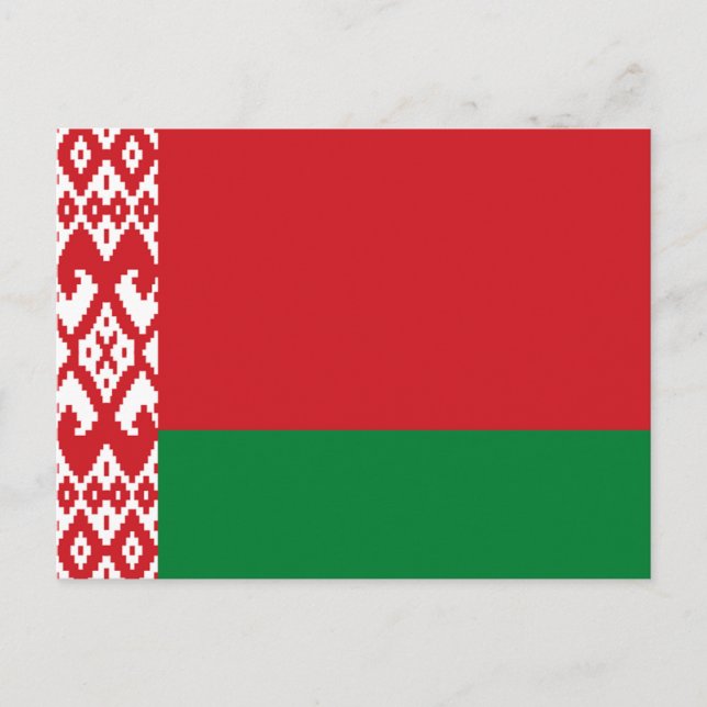 Flagge Weißrusslands Postkarte (Vorderseite)