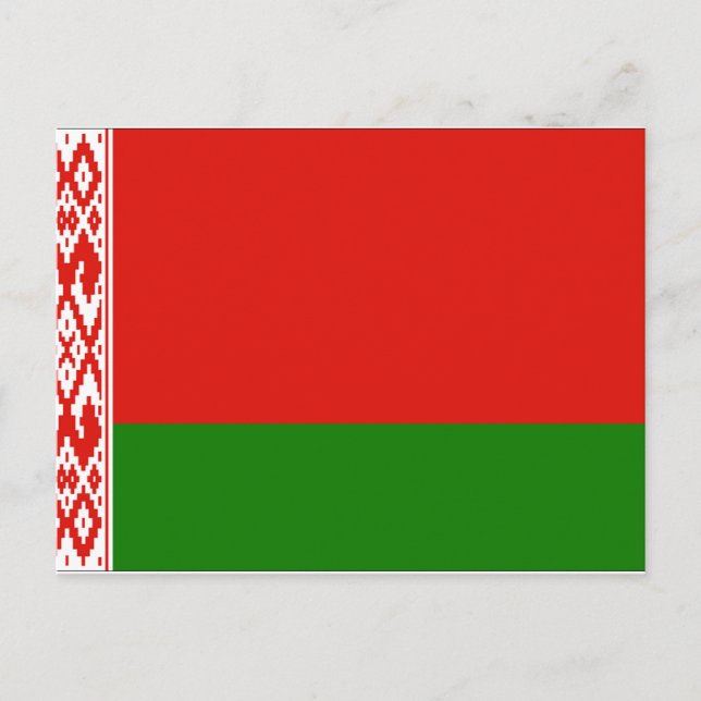 Flagge Weißrusslands Postkarte (Vorderseite)