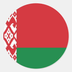 Flagge Weißrusslands Runder Aufkleber