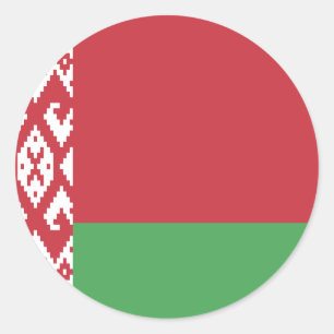 Flagge Weißrusslands Runder Aufkleber